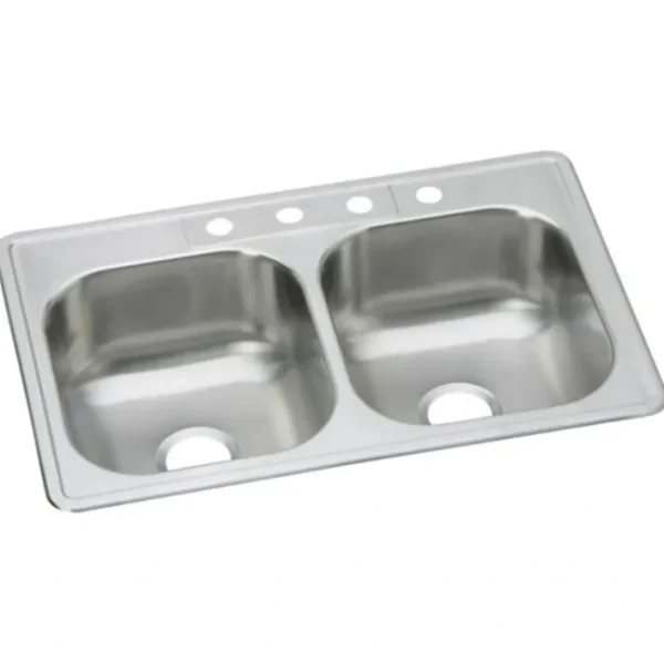 Fashion Elkay DSEW1023322 Dayton® Stainless Steel 33& x 22& x 8-1/16& Equal Double Bowl Drop-in Sink (10 Pack) - One-stop shop for professional tools and equipment. Full