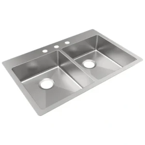 Flash Sale Elkay ECTSRAD3322603 Crosstown® 18 Gauge Stainless Steel 33& x 22& x 6&, Equal 3-Hole Double Bowl Dual Mount ADA Sink - One-stop shop for professional tools and equipment. Full