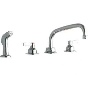 Sale Elkay LK801AT08L2 8& Centerset with Concealed Deck Faucet with 8& Arc Tube Spout 2& Lever Handles with Side Spray Chrome - One-stop shop for professional tools and equipment. Hand