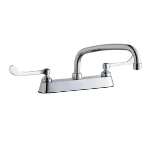 Sale Elkay LK810AT10T6 8& Centerset with Exposed Deck Faucet with 10& Arc Tube Spout 6& Wristblade Handles Chrome - One-stop shop for professional tools and equipment. Hand