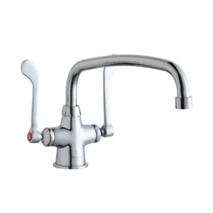 Sale Elkay LK500AT12T6 Single Hole with Concealed Deck Faucet with 12& Arc Tube Spout 6& Wristblade Handles Chrome - One-stop shop for professional tools and equipment. Hand