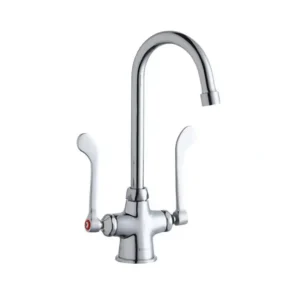 Sale Elkay LK500GN05T6 Single Hole with Concealed Deck Faucet with 5& Gooseneck Spout 6& Wristblade Handles Chrome - One-stop shop for professional tools and equipment. Hand