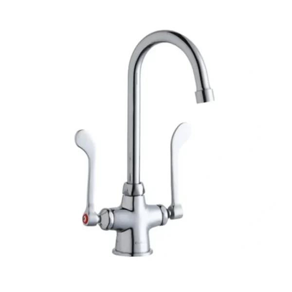 Sale Elkay LK500GN05T6 Single Hole with Concealed Deck Faucet with 5& Gooseneck Spout 6& Wristblade Handles Chrome - One-stop shop for professional tools and equipment. Hand