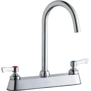 Sale Elkay LK810LGN05L2 8& Centerset with Exposed Deck Laminar Flow Faucet with 5& Gooseneck Spout 2& Lever Handles Chrome - One-stop shop for professional tools and equipment. Hand