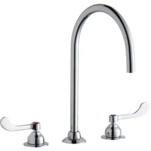 Sale Elkay LK800LGN08T4 8& Centerset with Concealed Deck Laminar Flow Faucet with 8& Gooseneck Spout 4& Wristblade Handles Chrome - One-stop shop for professional tools and equipment. Hand