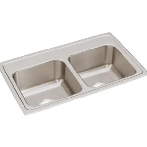 Best Elkay LR2918 Lustertone® Classic Stainless Steel 29& x 18& x 7-5/8& Equal Double Bowl Drop-in Sink - One-stop shop for professional tools and equipment. Full