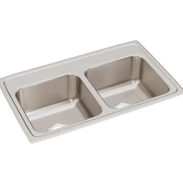Best Elkay LR2918 Lustertone® Classic Stainless Steel 29& x 18& x 7-5/8& Equal Double Bowl Drop-in Sink - One-stop shop for professional tools and equipment. Full
