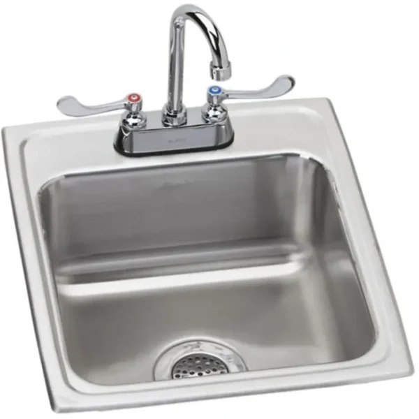 Discount Elkay LR1720C Lustertone® Classic Stainless Steel 17& x 20& x 7-5/8& 2-Hole Single Bowl Drop-in Sink + Faucet Kit - One-stop shop for professional tools and equipment. Full