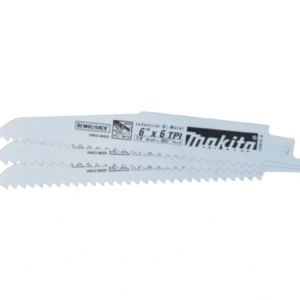 Discount Makita 723072-A-3 6& Demolition Recipro Saw Blade, 6TPI, 3/pk - One-stop shop for professional tools and equipment. Full
