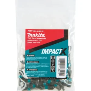 Fashion Makita A-98918 ImpactX, T15 Torx® 1³ Insert Bit, 50/pk, Bulk - One-stop shop for professional tools and equipment. Full