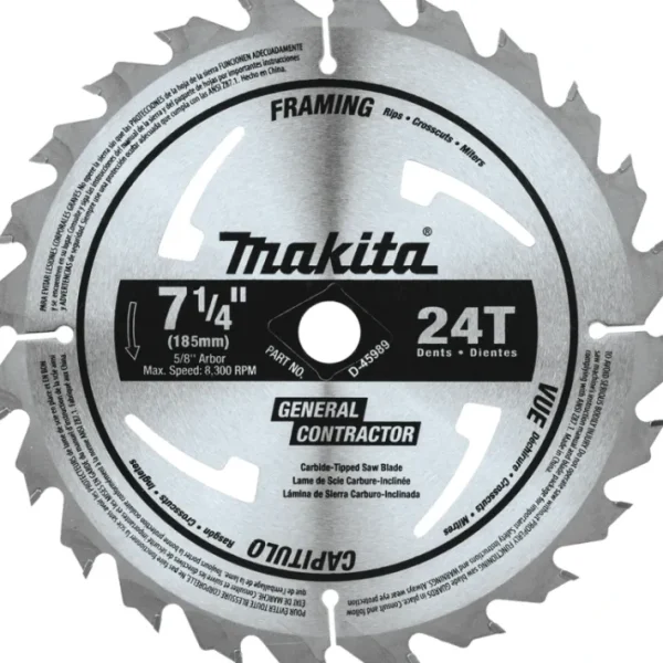 Discount Makita D-45989 7‘1/4& 24T Carbide‘Tipped Circular Saw Blade, Framing/General Purpose - One-stop shop for professional tools and equipment. Full